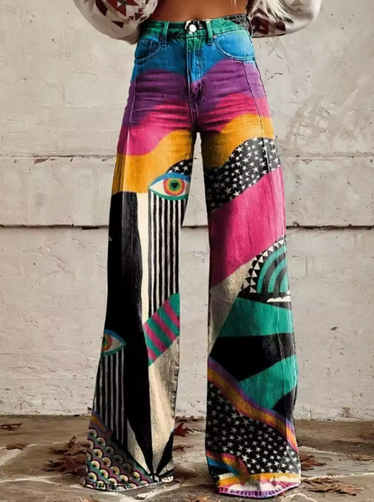 Talia – Spodnie dzwony boho chic