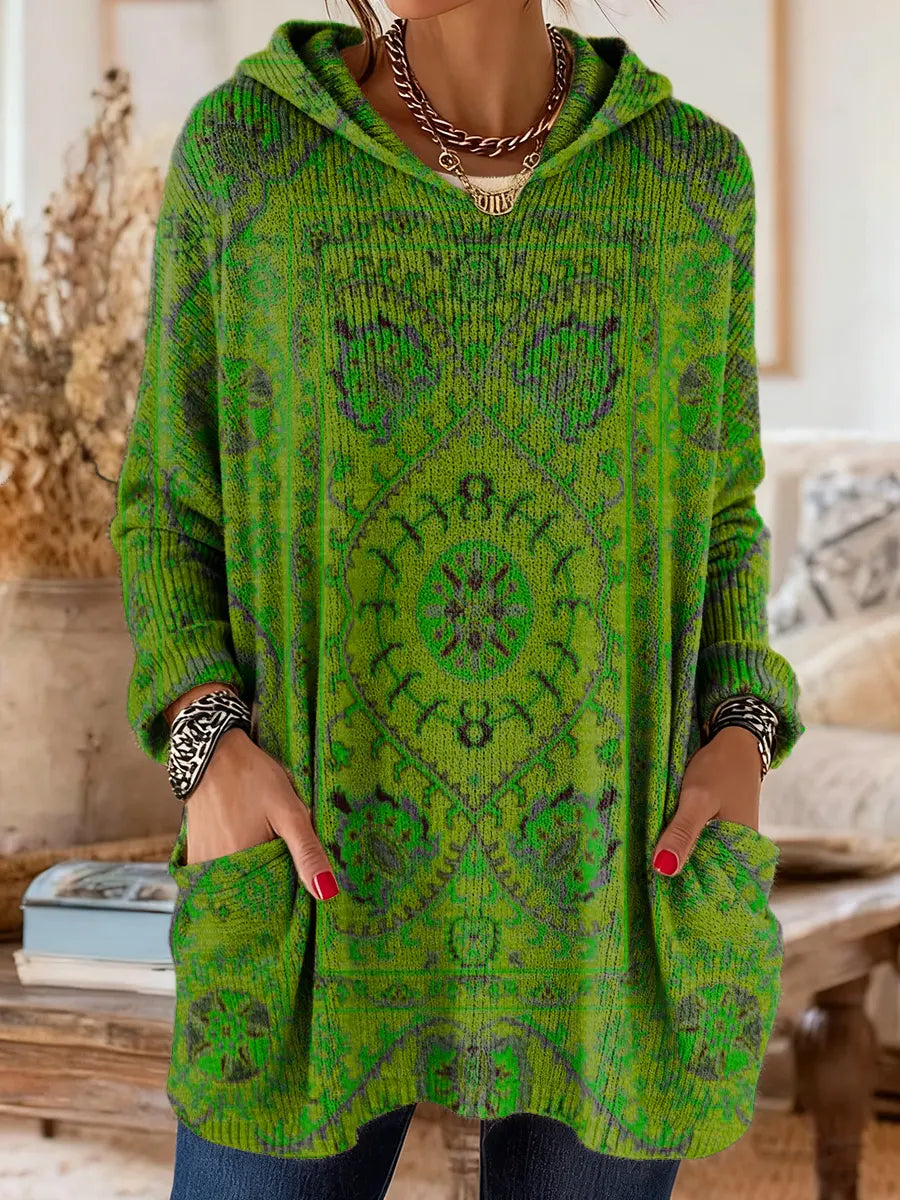 Soraya | Długa Tunika z Kapturem w Stylu Boho