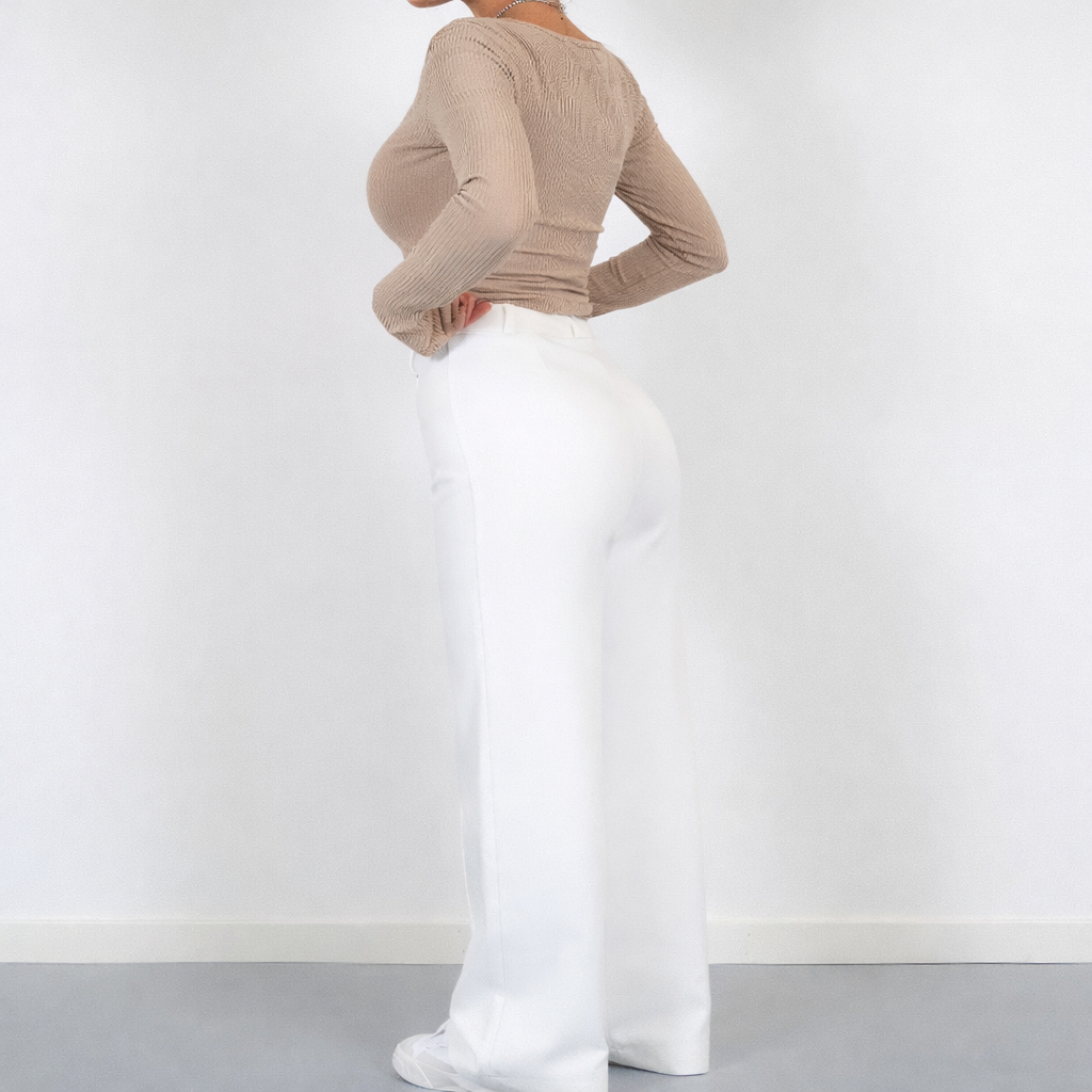BEVIRA™ | Spodnie damskie z wysokim stanem – proste nogawki, elegancki krój