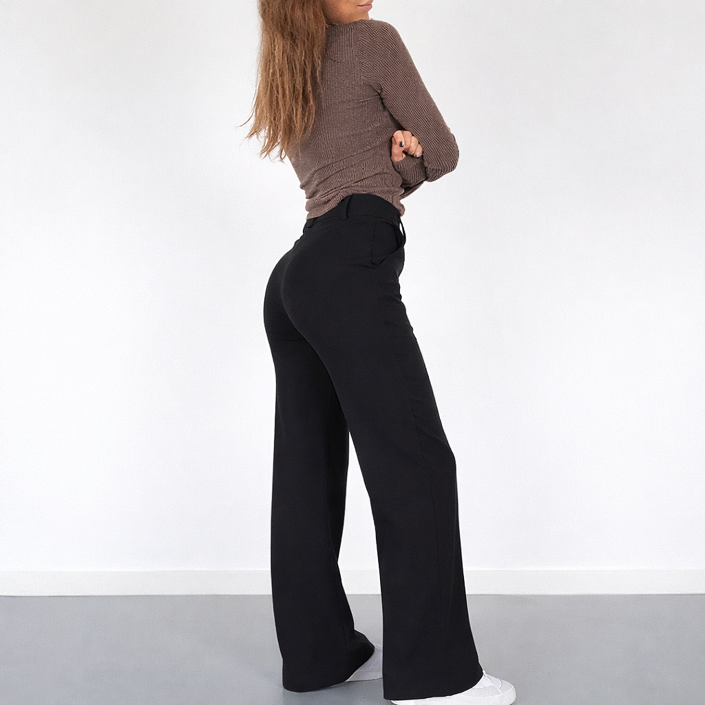BEVIRA™ | Spodnie damskie z wysokim stanem – proste nogawki, elegancki krój