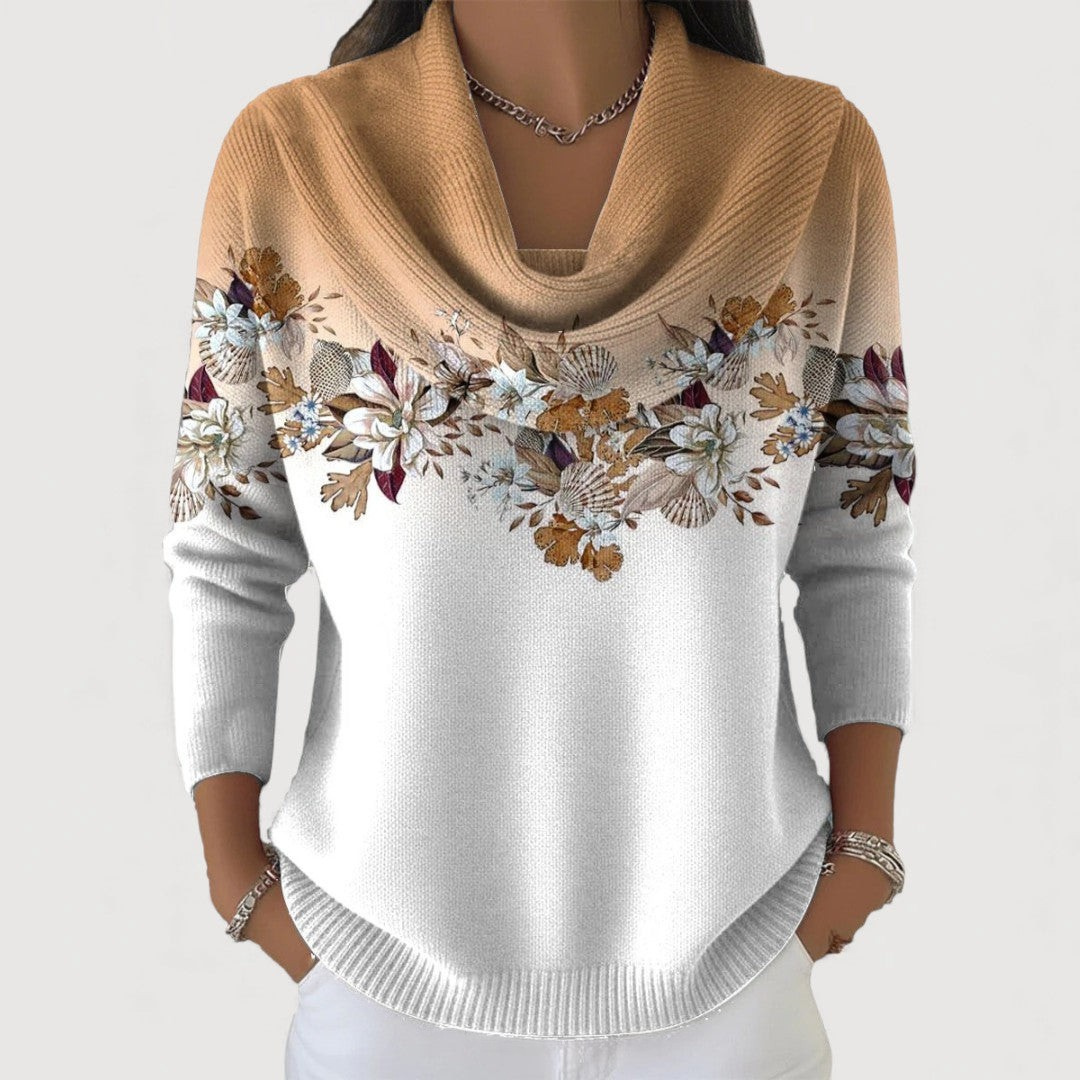 Florena |  Elegancki Sweter z Dekoltem
