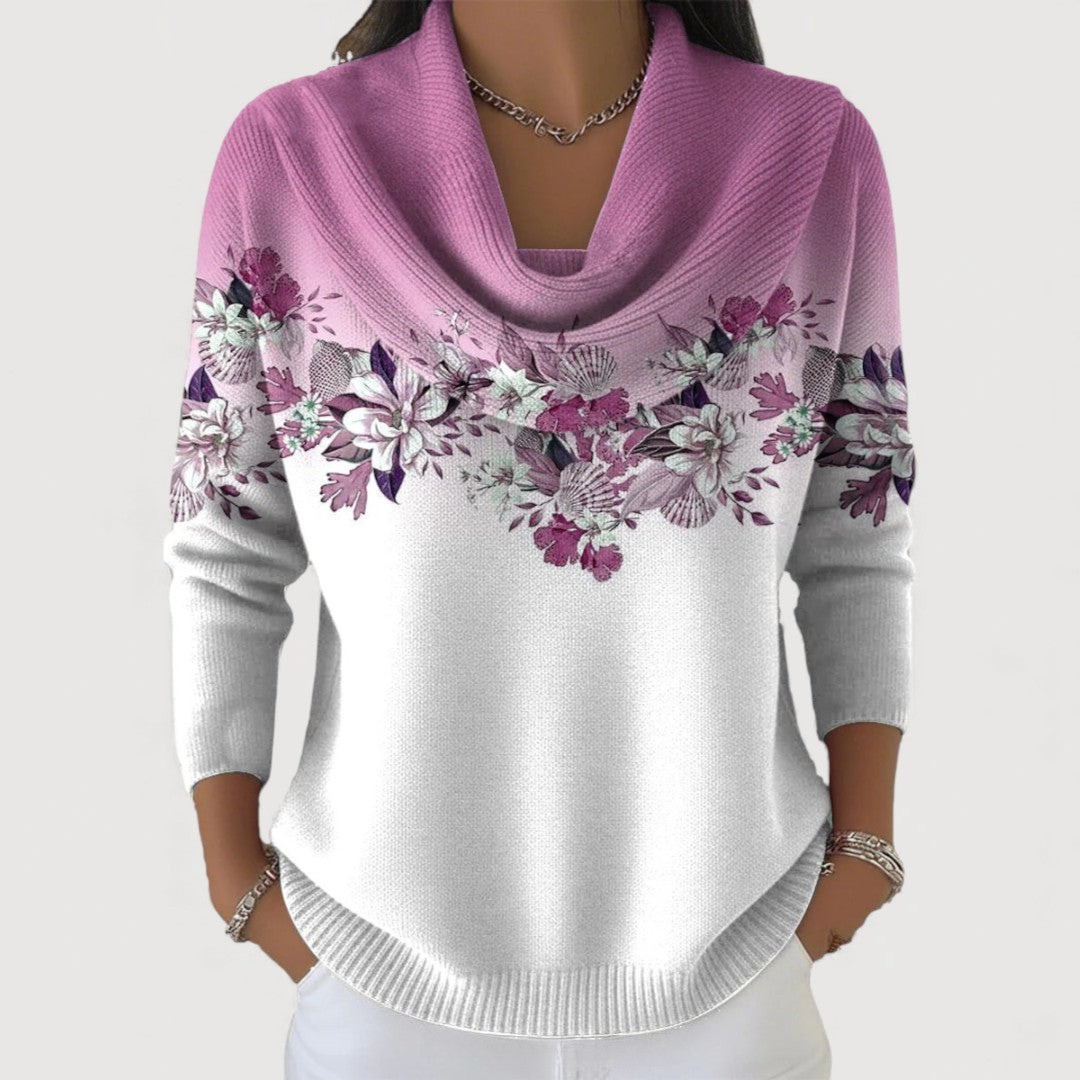 Florena |  Elegancki Sweter z Dekoltem