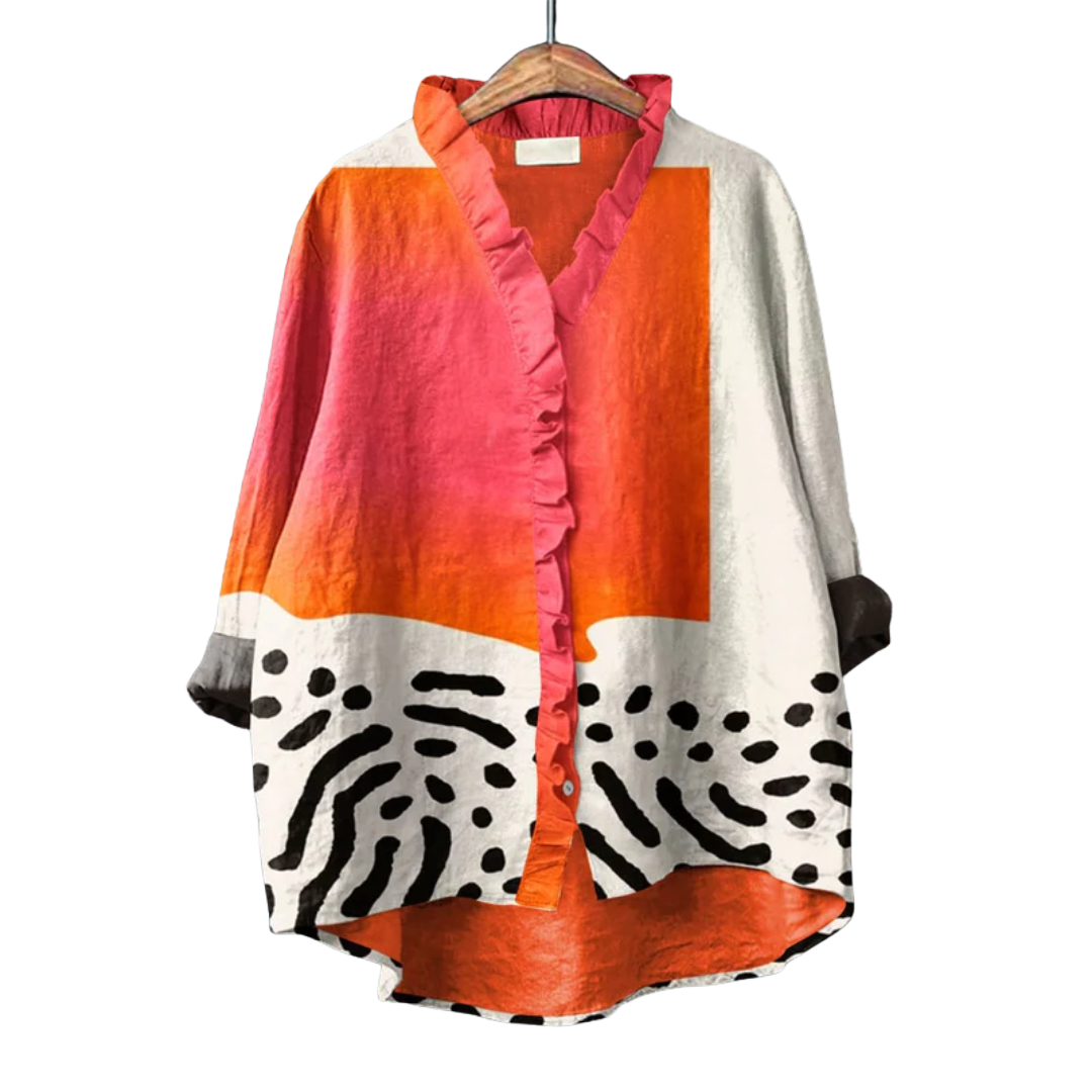 Lucy™ | Lekka i Stylowa Bluzka z Artystycznym Wzorem