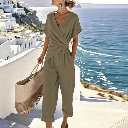 Colleen™ Elegancki dwuczęściowy zestaw letni