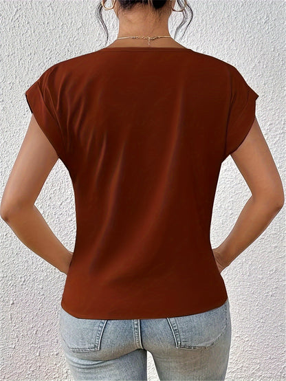 Sorella™ | Klasyczny T-shirt z Dekoltem V