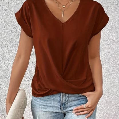 Sorella™ | Klasyczny T-shirt z Dekoltem V