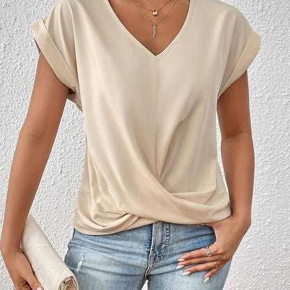 Sorella™ | Klasyczny T-shirt z Dekoltem V