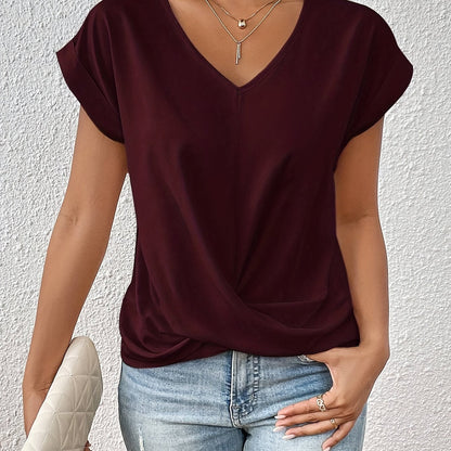 Sorella™ | Klasyczny T-shirt z Dekoltem V