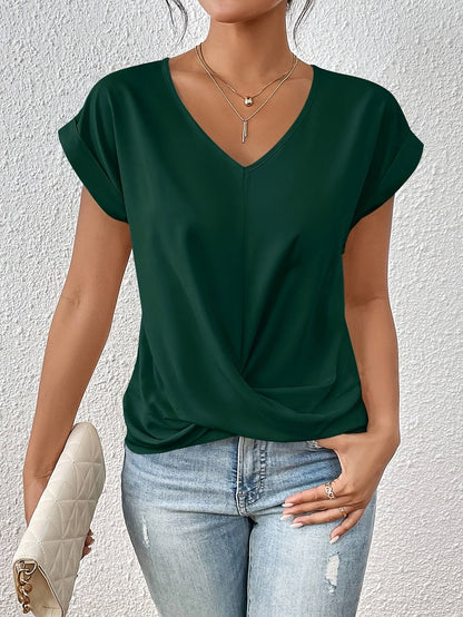 Sorella™ | Klasyczny T-shirt z Dekoltem V