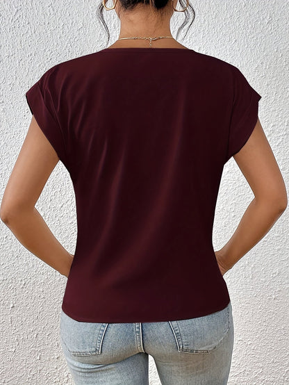 Sorella™ | Klasyczny T-shirt z Dekoltem V