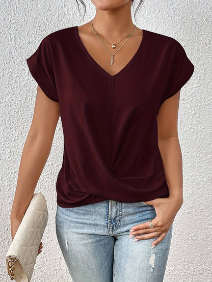 Sorella™ | Klasyczny T-shirt z Dekoltem V