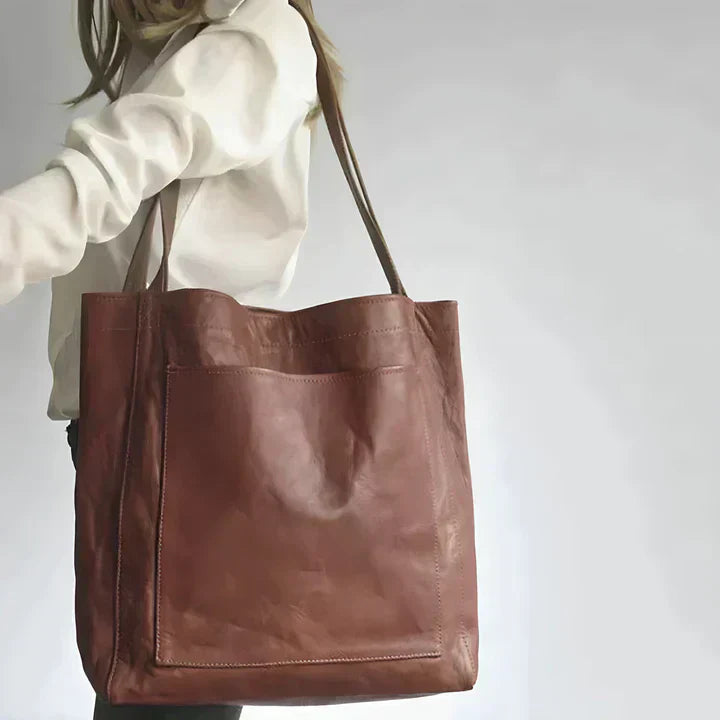 Solena | Klasyczna Torba Tote w Stylu Skórzanym