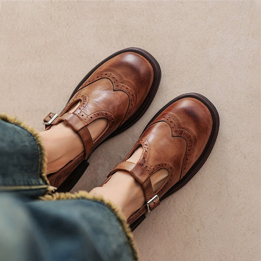 Mattea | Elegante Skórzane Buty Mary Jane