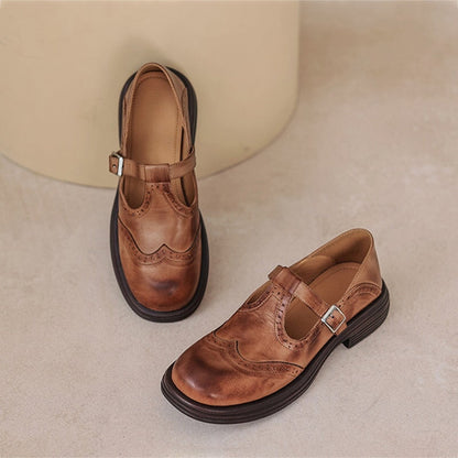 Mattea | Elegante Skórzane Buty Mary Jane