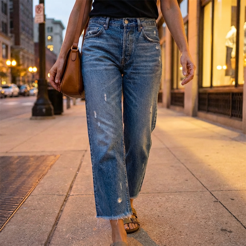 Lavia™ | Jeansy Cropped o Prostym Kroju